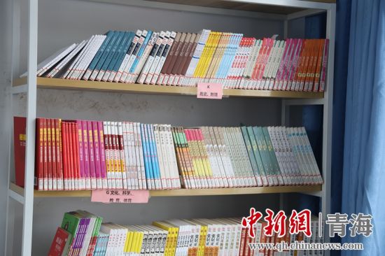 圖為“安康圖書館”項(xiàng)目為日月鄉(xiāng)哈城中心小學(xué)配置的圖書。張海雯攝