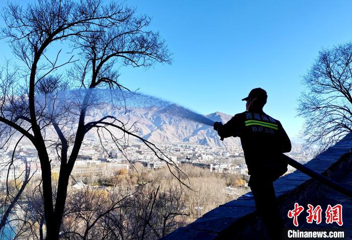 12月6日，布達(dá)拉宮消防救援大隊(duì)在布達(dá)拉宮山體林草區(qū)域開(kāi)展?jié)窕ぷ??！㈣?攝